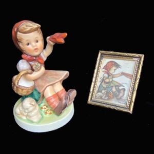 Hummel Figurine • Auf Wiedersehen / Farewell • 65 • TMK-7 • With Framed Artwork